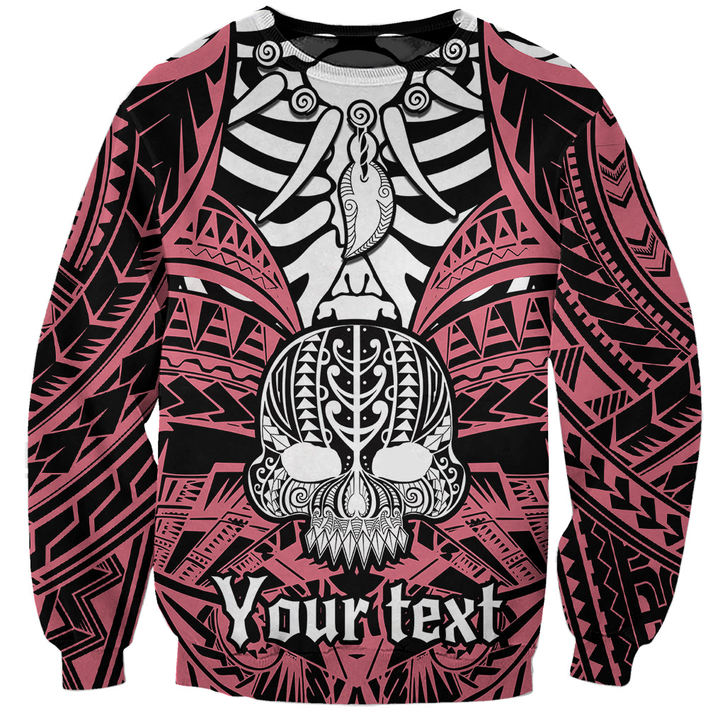 personalised-polynesia-skull-sweatshirt-with-boars-tusk-pink-arty-vibe
