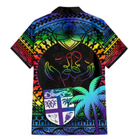 Fiji LGBT Family Matching Mermaid Dress and Hawaiian Shirt Love Is Love Tapa Pattern Rainbow Water Color LT9 - Polynesian Pride