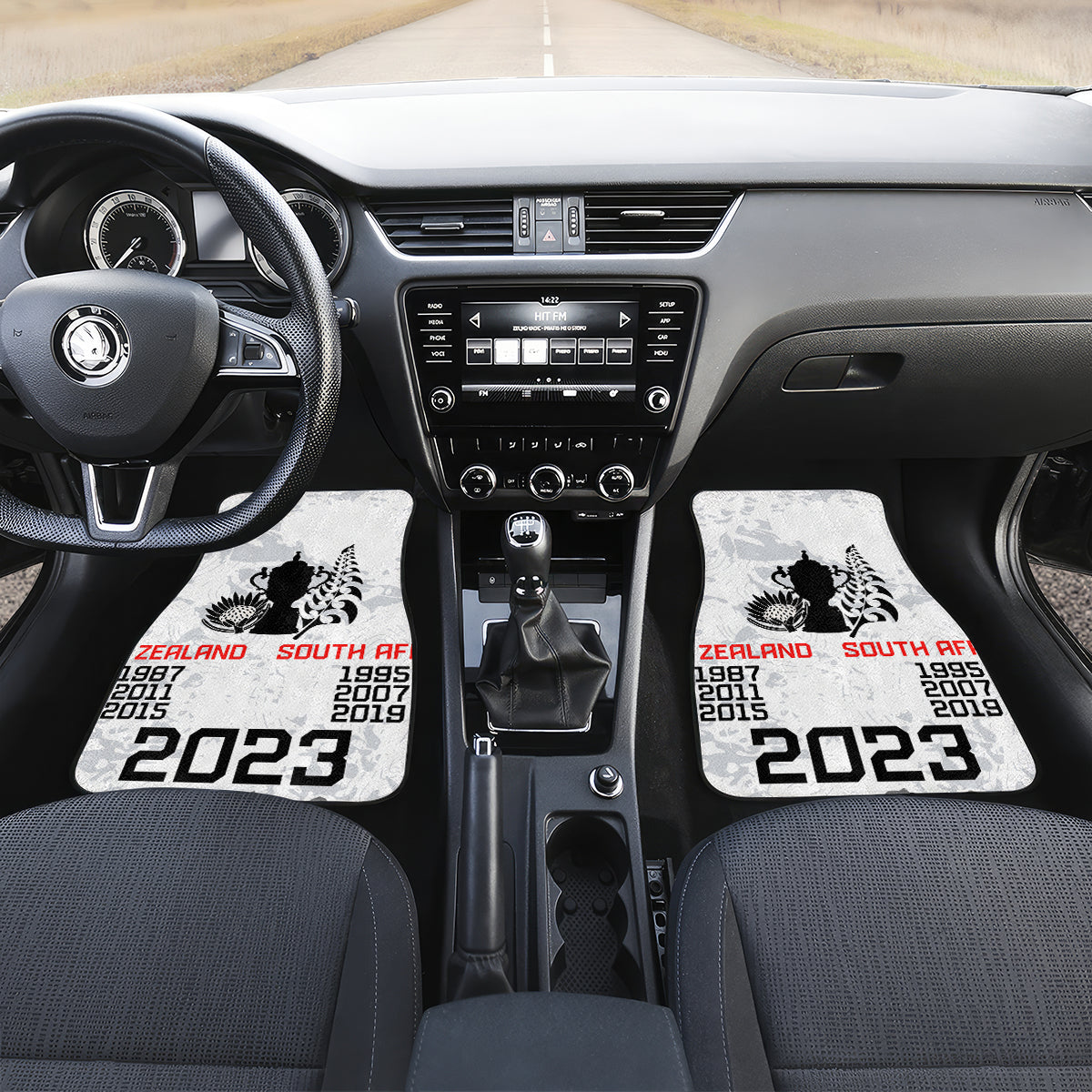 New Zealand South Africa Rugby Car Mats History Commemorative World Cup Winners Unique LT9 - Polynesian Pride
