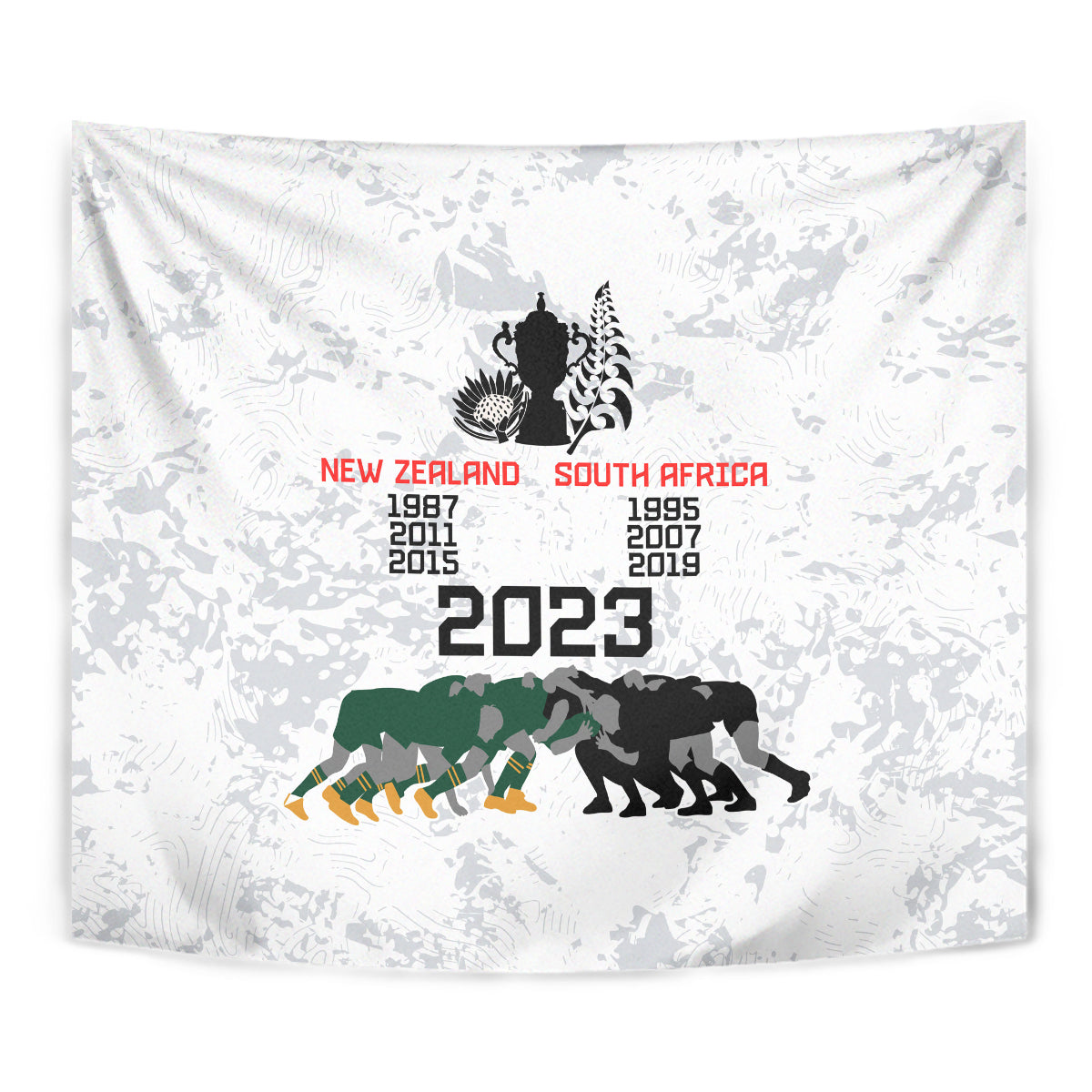 New Zealand South Africa Rugby Tapestry History Commemorative World Cup Winners Unique LT9 - Polynesian Pride