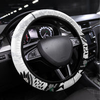 New Zealand South Africa Rugby Steering Wheel Cover History Commemorative World Cup Winners Unique LT9 Universal Fit White - Polynesian Pride