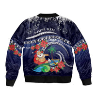 Felis Pusgua Guam Santa Bomber Jacket Merry Christmas with Polynesian Tribal LT9 - Polynesian Pride