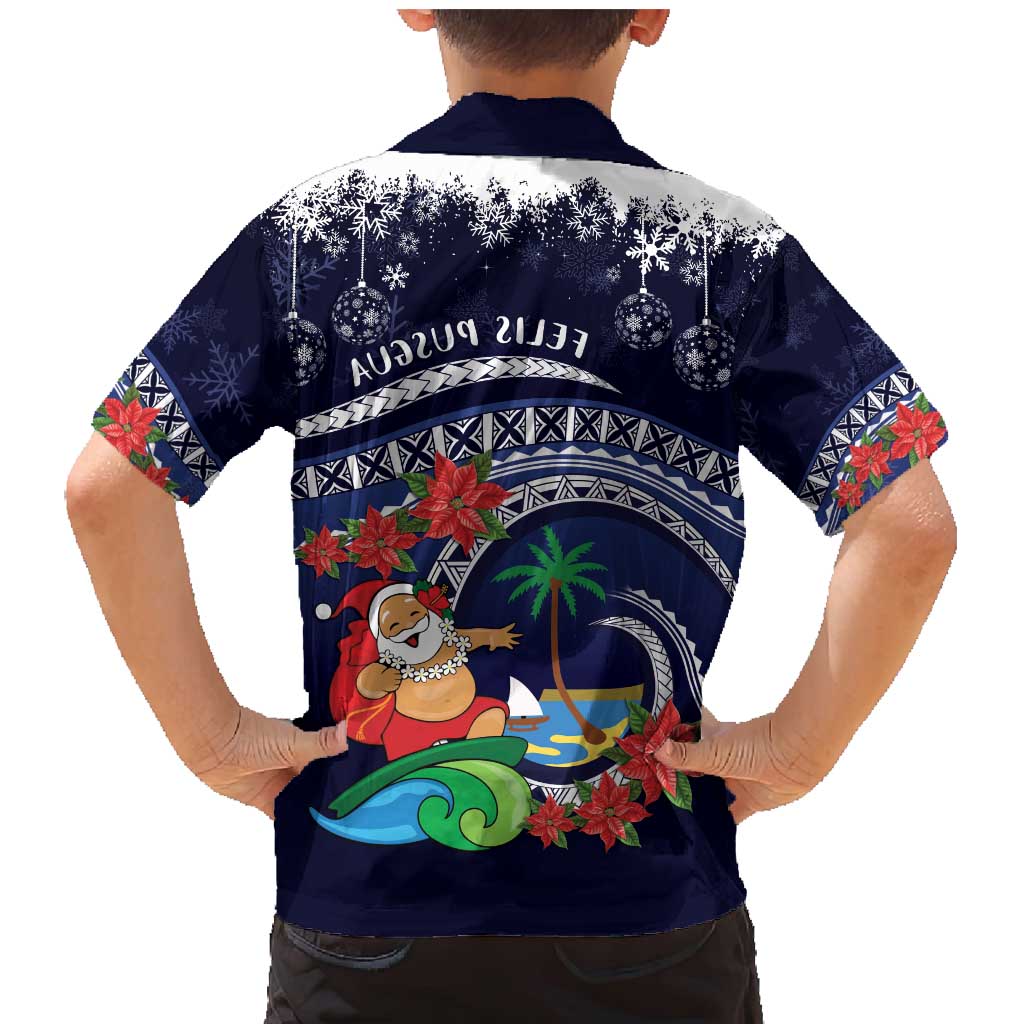 Felis Pusgua Guam Santa Family Matching Mermaid Dress and Hawaiian Shirt Merry Christmas with Polynesian Tribal LT9 - Polynesian Pride