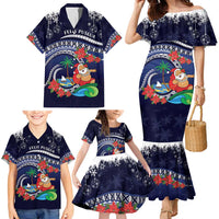 Felis Pusgua Guam Santa Family Matching Mermaid Dress and Hawaiian Shirt Merry Christmas with Polynesian Tribal LT9 - Polynesian Pride