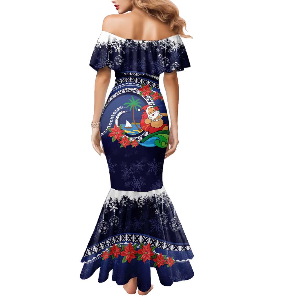 Felis Pusgua Guam Santa Family Matching Mermaid Dress and Hawaiian Shirt Merry Christmas with Polynesian Tribal LT9 - Polynesian Pride
