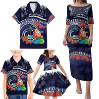 Felis Pusgua Guam Santa Family Matching Puletasi and Hawaiian Shirt Merry Christmas with Polynesian Tribal LT9 - Polynesian Pride