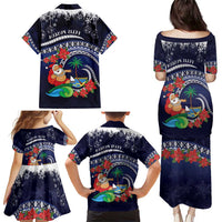 Felis Pusgua Guam Santa Family Matching Puletasi and Hawaiian Shirt Merry Christmas with Polynesian Tribal LT9 - Polynesian Pride
