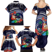Felis Pusgua Guam Santa Family Matching Summer Maxi Dress and Hawaiian Shirt Merry Christmas with Polynesian Tribal LT9 - Polynesian Pride