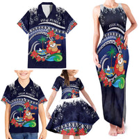 Felis Pusgua Guam Santa Family Matching Tank Maxi Dress and Hawaiian Shirt Merry Christmas with Polynesian Tribal LT9 - Polynesian Pride