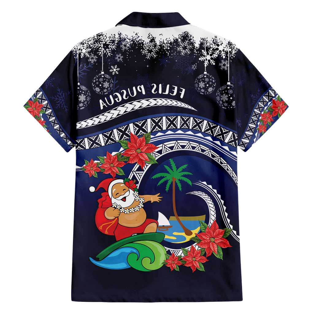 Felis Pusgua Guam Santa Family Matching Tank Maxi Dress and Hawaiian Shirt Merry Christmas with Polynesian Tribal LT9 - Polynesian Pride