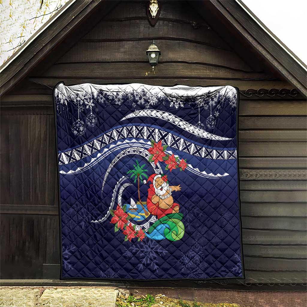 Felis Pusgua Guam Santa Quilt Merry Christmas with Polynesian Tribal LT9 - Polynesian Pride