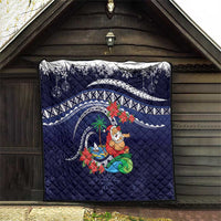 Felis Pusgua Guam Santa Quilt Merry Christmas with Polynesian Tribal LT9 - Polynesian Pride