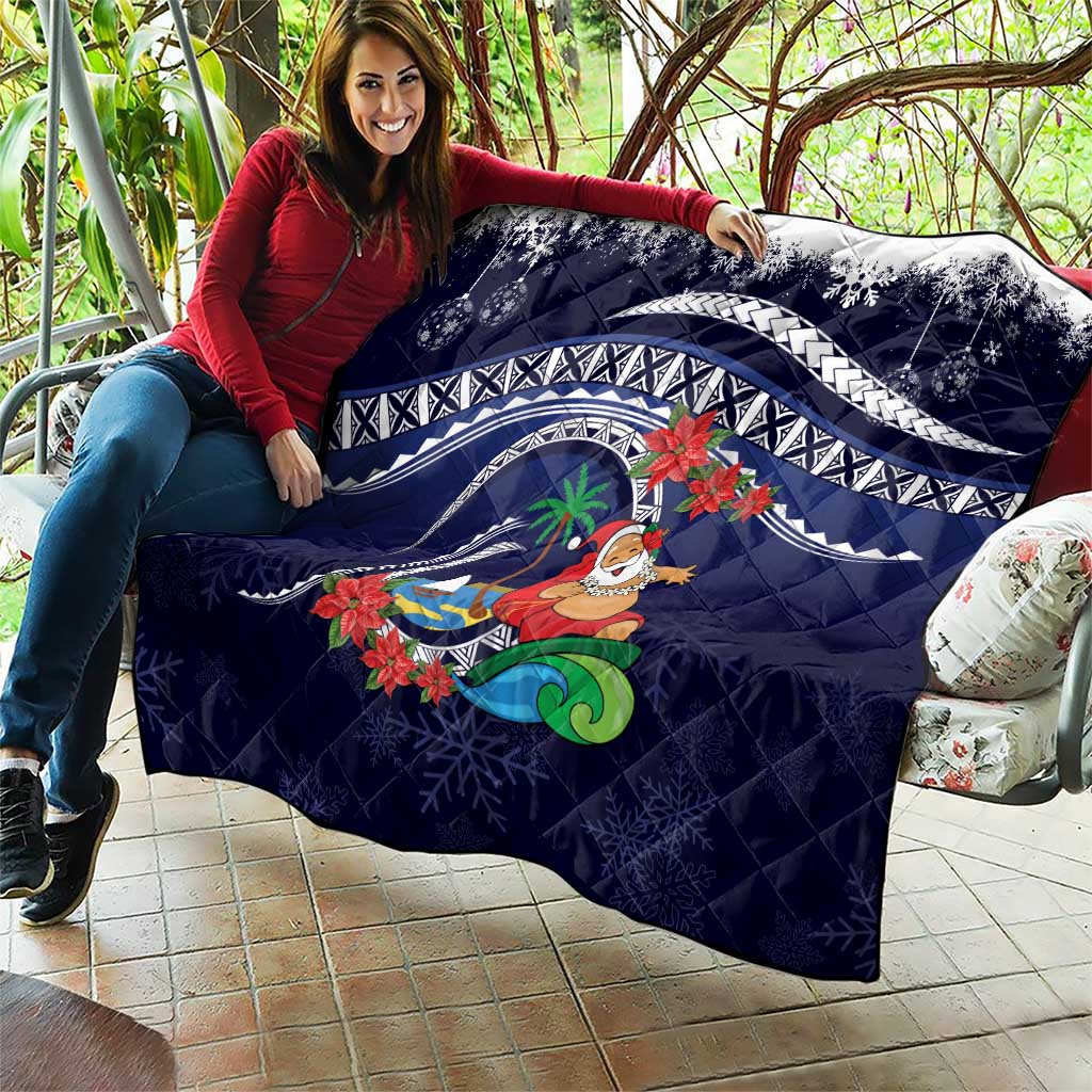 Felis Pusgua Guam Santa Quilt Merry Christmas with Polynesian Tribal LT9 - Polynesian Pride