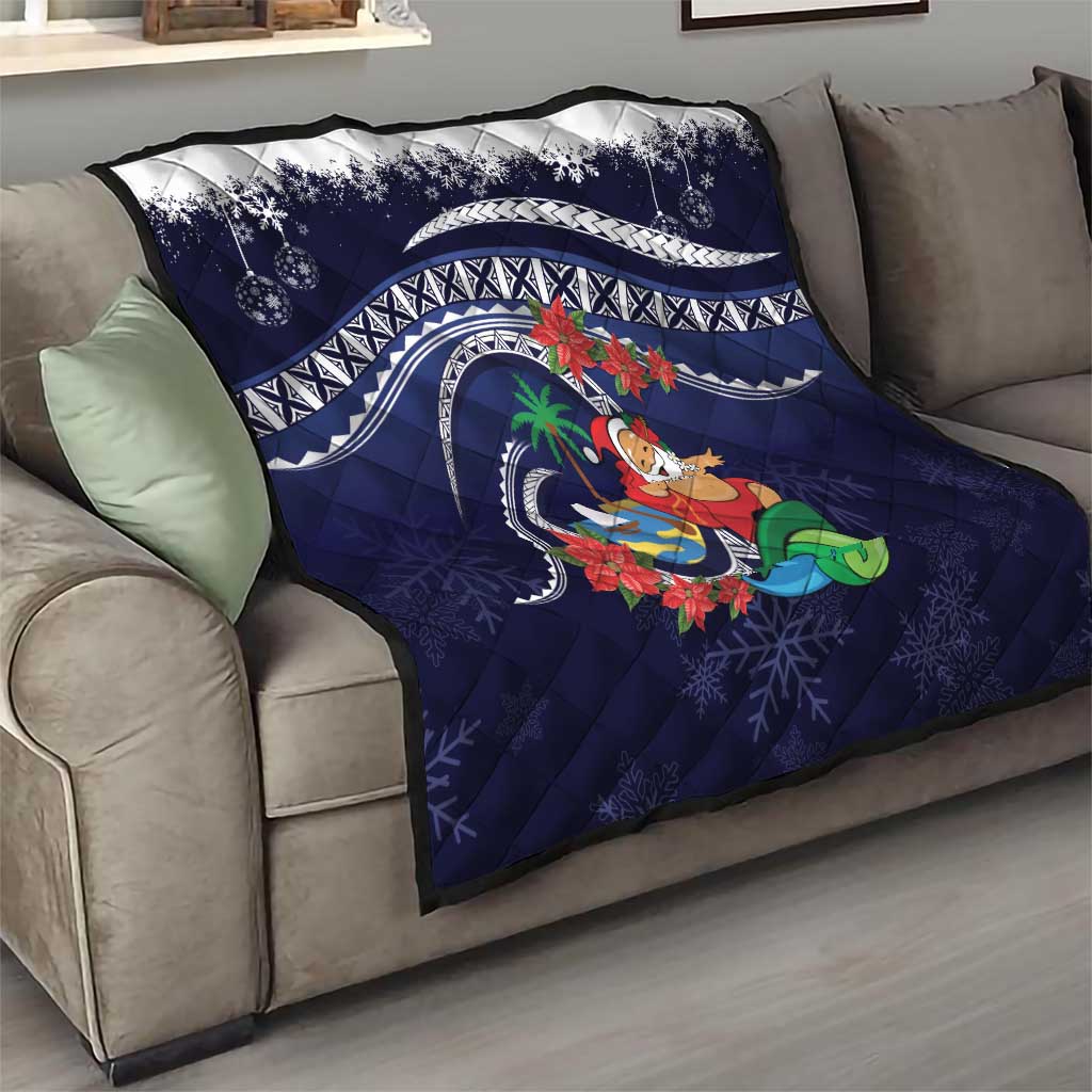 Felis Pusgua Guam Santa Quilt Merry Christmas with Polynesian Tribal LT9 - Polynesian Pride