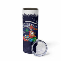 Felis Pusgua Guam Santa Skinny Tumbler Merry Christmas with Polynesian Tribal LT9 - Polynesian Pride