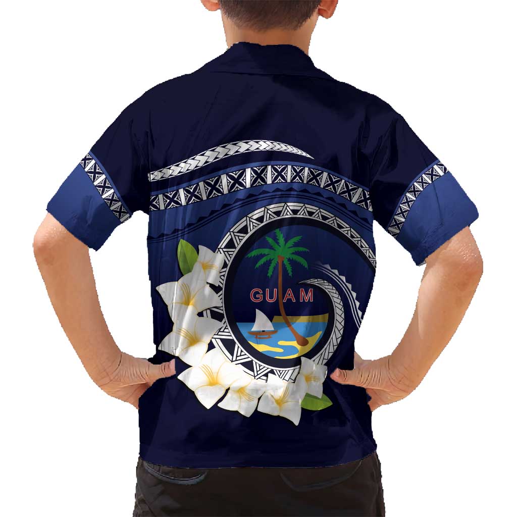 Hafai Adai Guam Guasalis Family Matching Off Shoulder Short Dress and Hawaiian Shirt Polynesian Tribal Pattern LT9 - Polynesian Pride