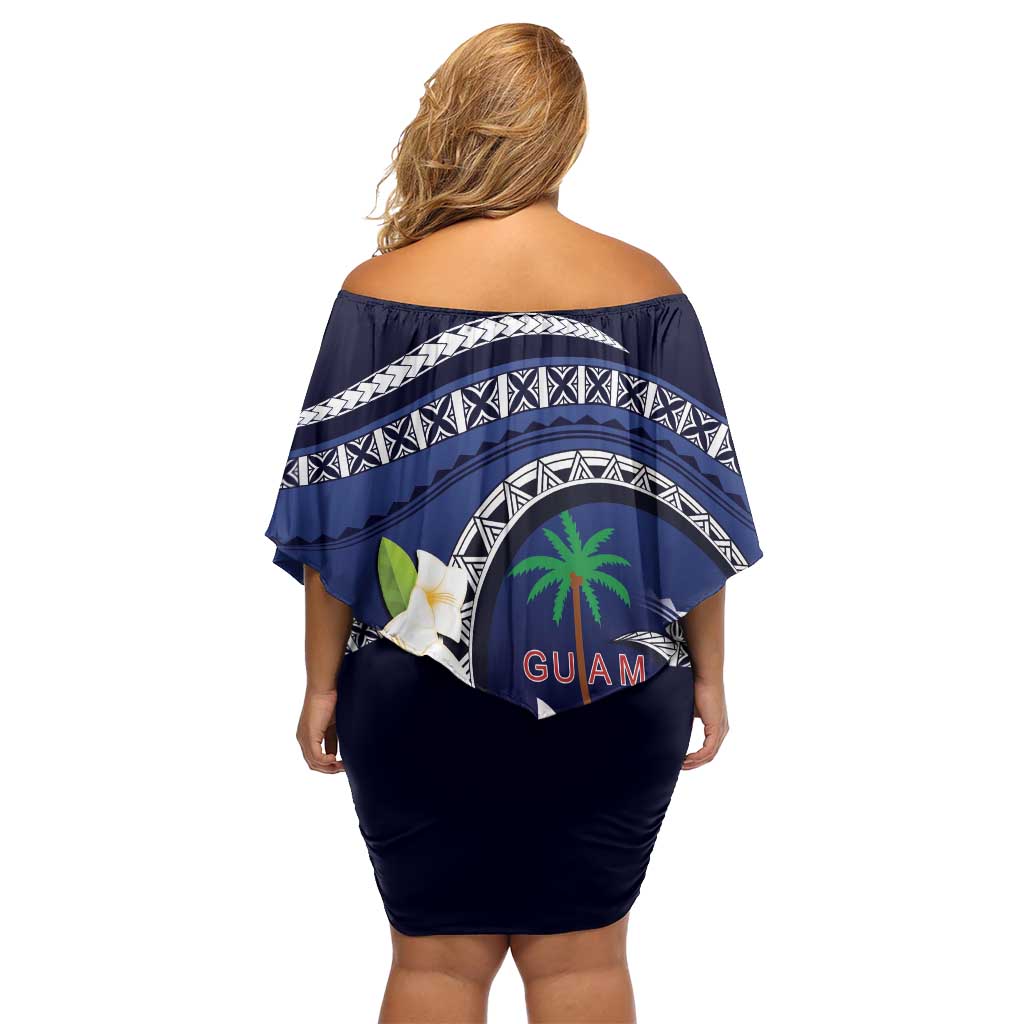 Hafai Adai Guam Guasalis Family Matching Off Shoulder Short Dress and Hawaiian Shirt Polynesian Tribal Pattern LT9 - Polynesian Pride
