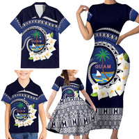 Hafai Adai Guam Guasalis Family Matching Short Sleeve Bodycon Dress and Hawaiian Shirt Polynesian Tribal Pattern LT9 - Polynesian Pride