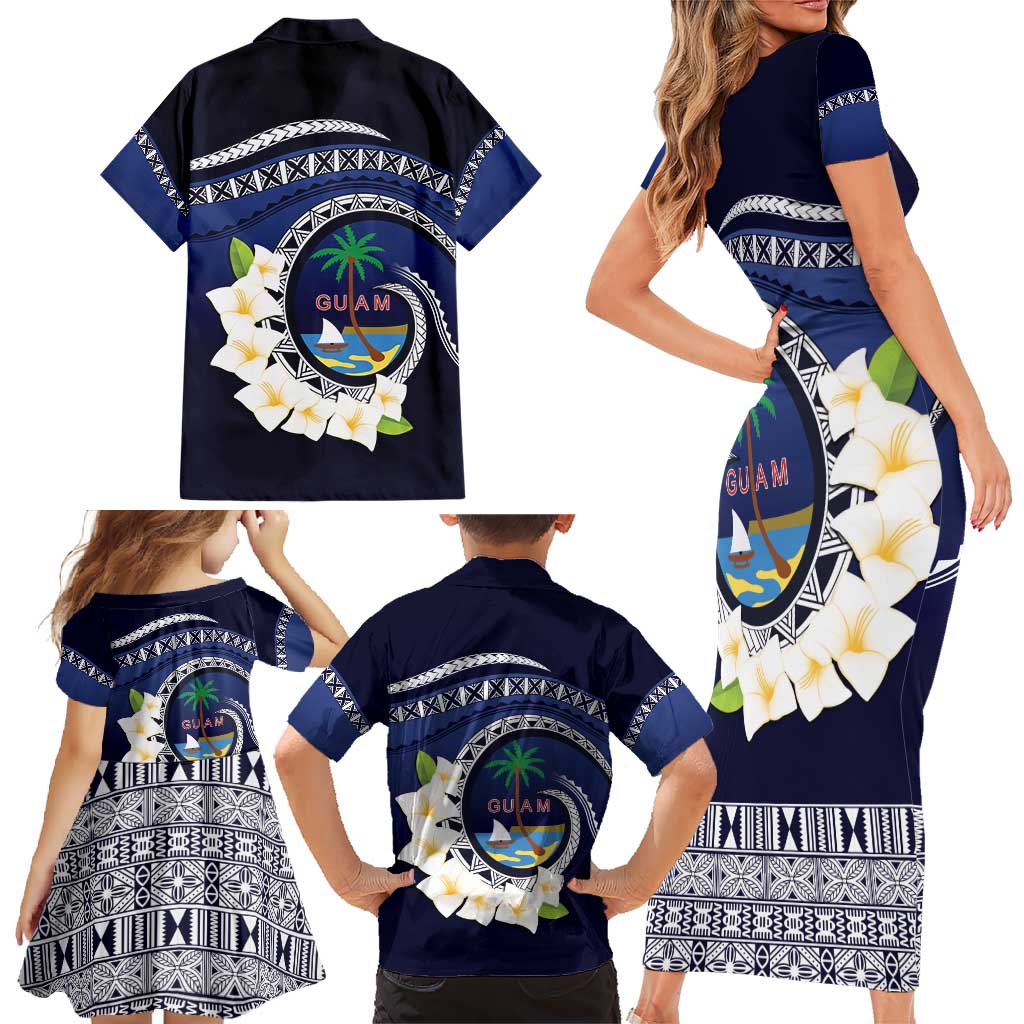 Hafai Adai Guam Guasalis Family Matching Short Sleeve Bodycon Dress and Hawaiian Shirt Polynesian Tribal Pattern LT9 - Polynesian Pride