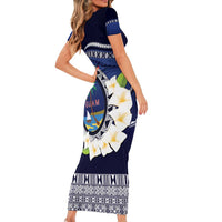 Hafai Adai Guam Guasalis Family Matching Short Sleeve Bodycon Dress and Hawaiian Shirt Polynesian Tribal Pattern LT9 - Polynesian Pride