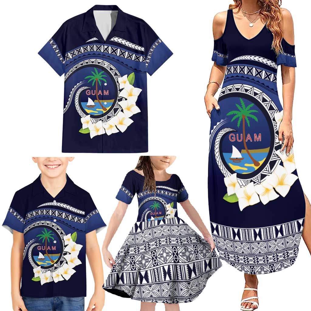 Hafai Adai Guam Guasalis Family Matching Summer Maxi Dress and Hawaiian Shirt Polynesian Tribal Pattern LT9 - Polynesian Pride