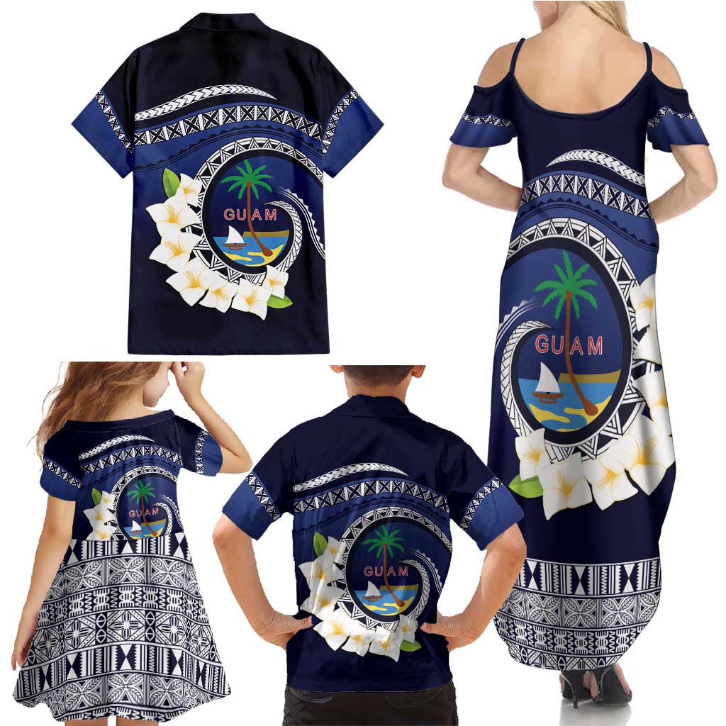 Hafai Adai Guam Guasalis Family Matching Summer Maxi Dress and Hawaiian Shirt Polynesian Tribal Pattern LT9 - Polynesian Pride
