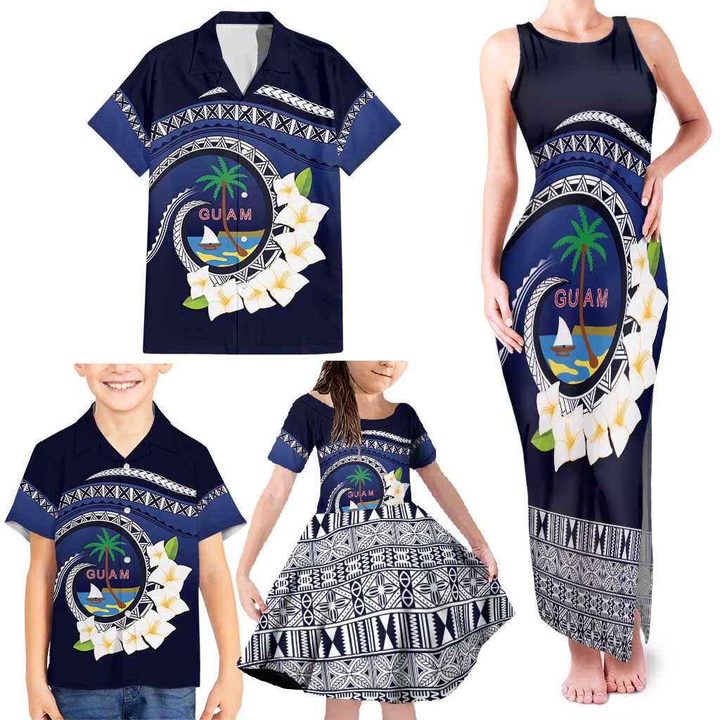Hafai Adai Guam Guasalis Family Matching Tank Maxi Dress and Hawaiian Shirt Polynesian Tribal Pattern LT9 - Polynesian Pride