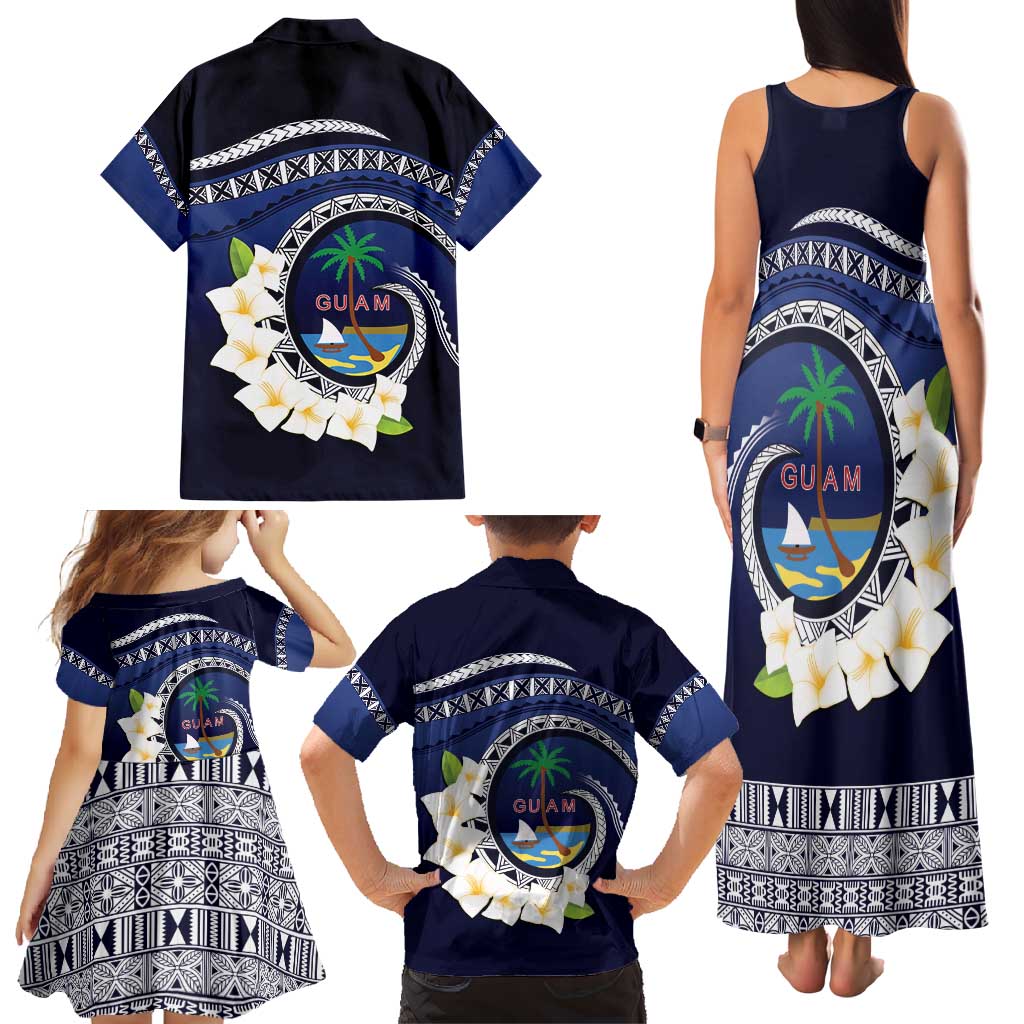 Hafai Adai Guam Guasalis Family Matching Tank Maxi Dress and Hawaiian Shirt Polynesian Tribal Pattern LT9 - Polynesian Pride