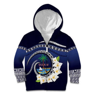 Hafai Adai Guam Guasalis Kid Hoodie Polynesian Tribal Pattern LT9 Zip Hoodie Blue - Polynesian Pride