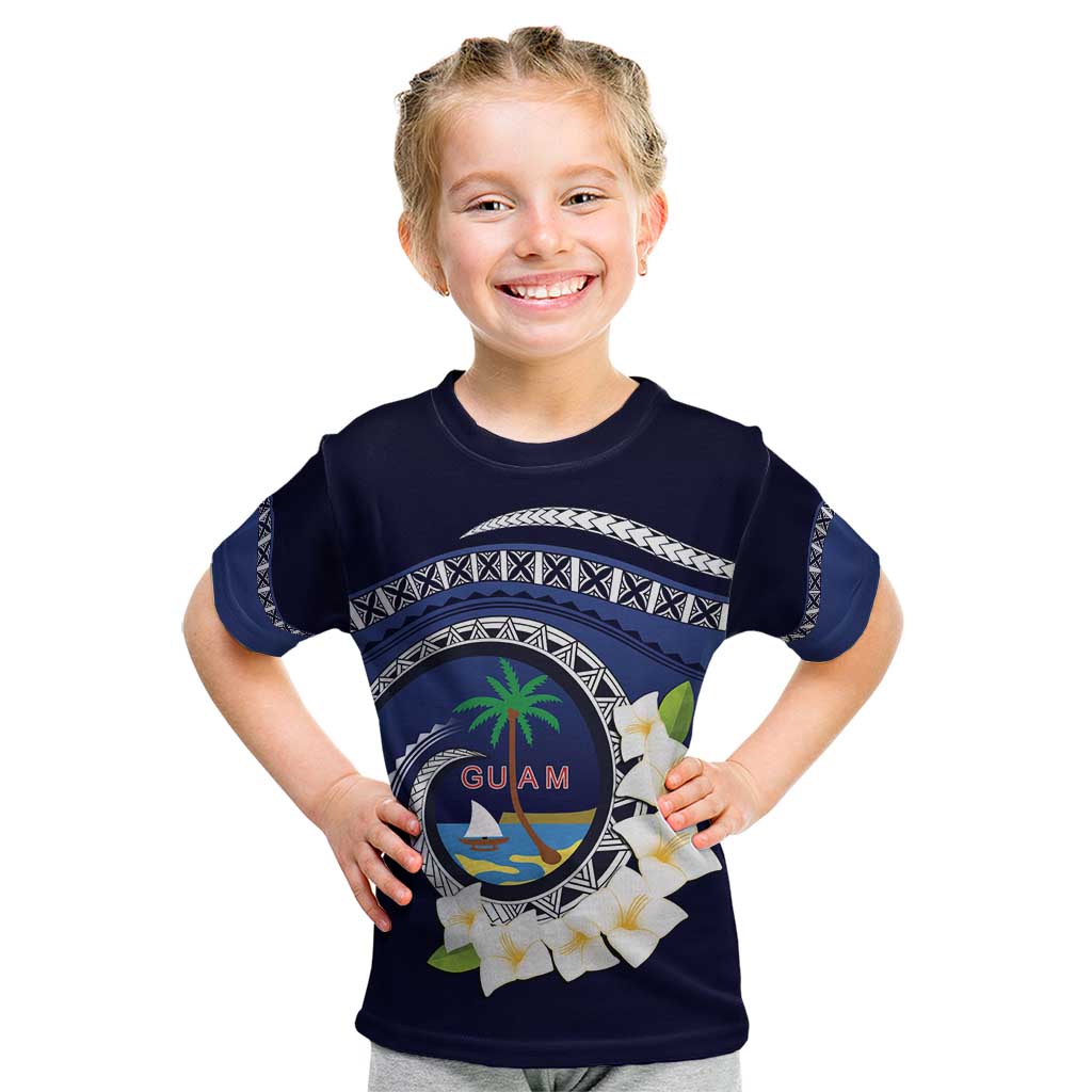 Hafai Adai Guam Guasalis Kid T Shirt Polynesian Tribal Pattern LT9 Blue - Polynesian Pride