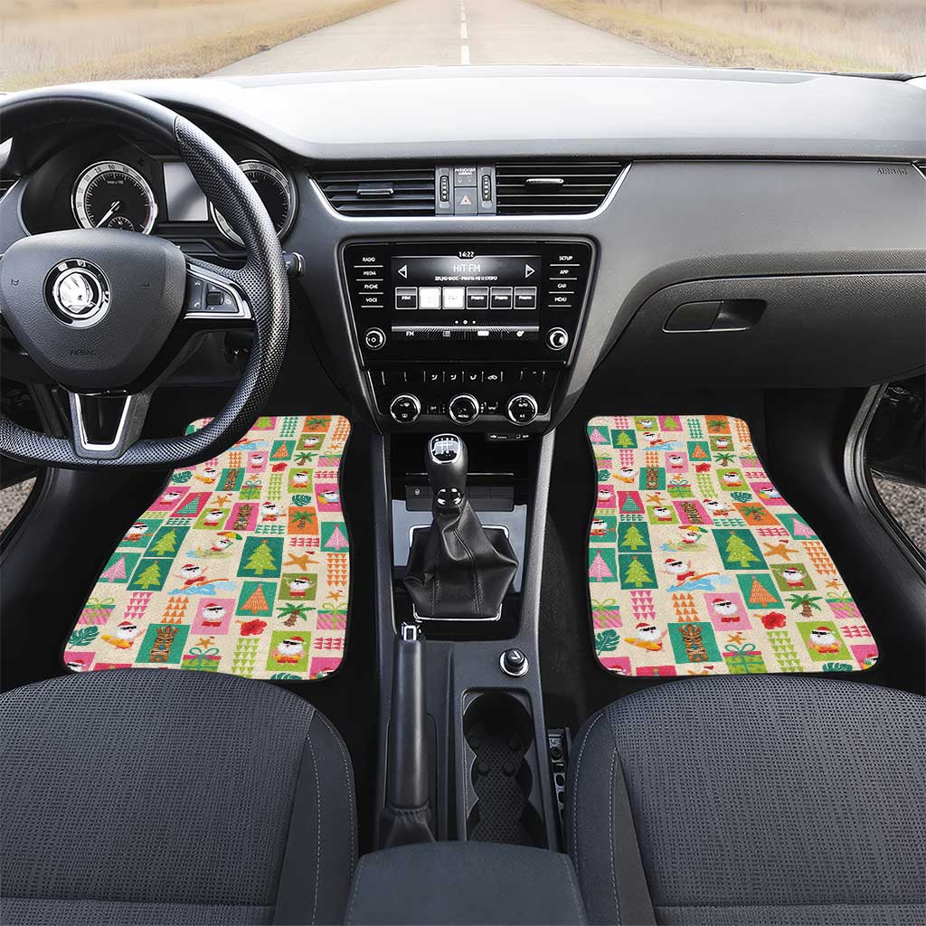 Mele Kalikimaka Hawaii Christmas Car Mats Funny Santan Hippie Style