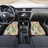Mele Kalikimaka Hawaii Christmas Car Mats Funny Santan Hippie Style