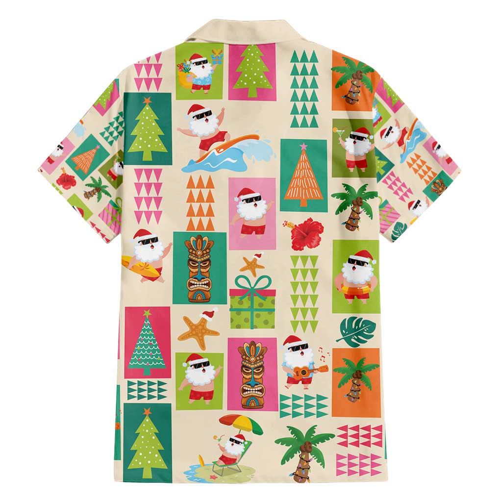 Mele Kalikimaka Hawaii Christmas Family Matching Off Shoulder Short Dress and Hawaiian Shirt Funny Santan Hippie Style LT9 - Polynesian Pride