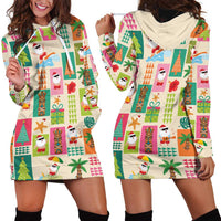 Mele Kalikimaka Hawaii Christmas Hoodie Dress Funny Santan Hippie Style LT9 - Polynesian Pride
