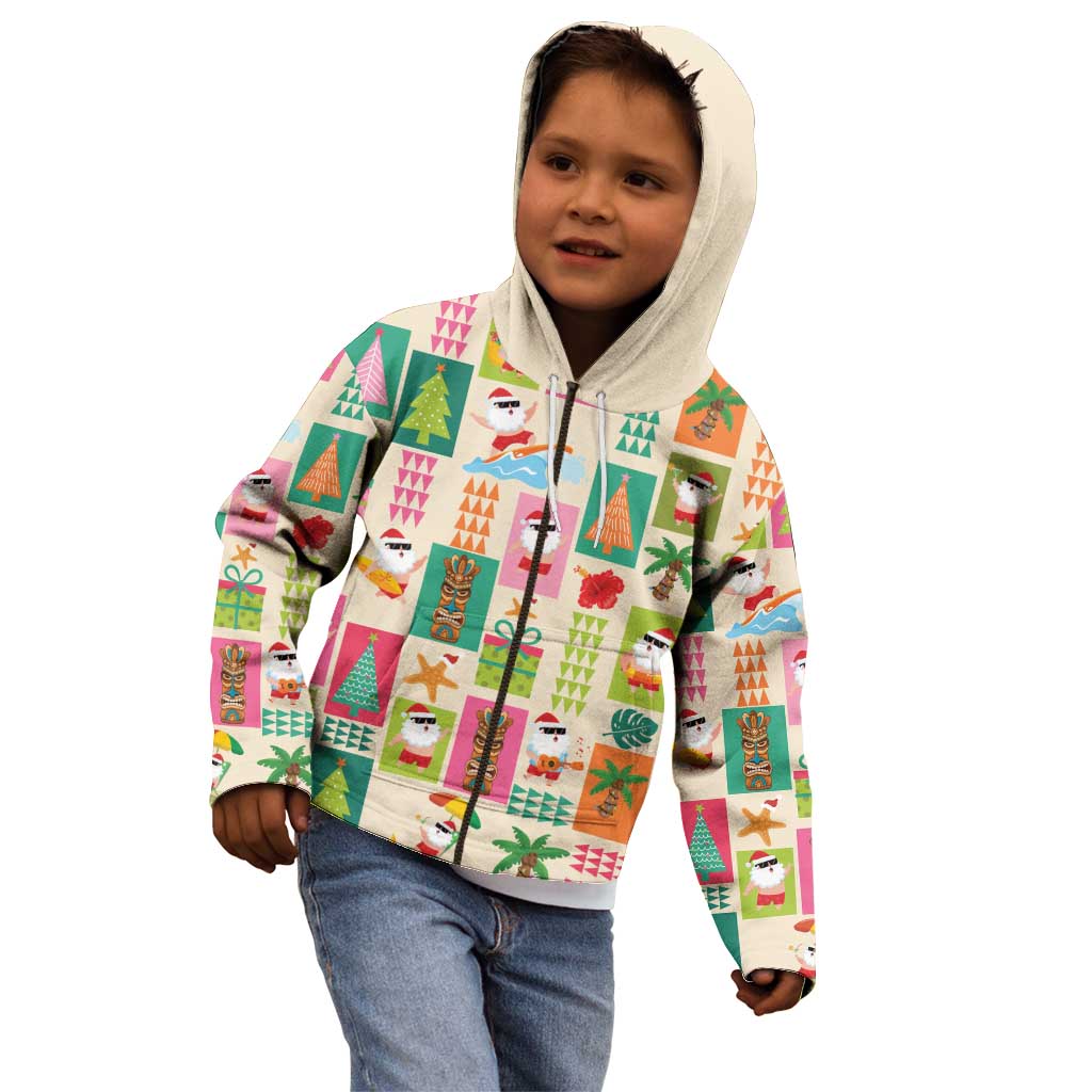 Mele Kalikimaka Hawaii Christmas Kid Hoodie Funny Santan Hippie Style