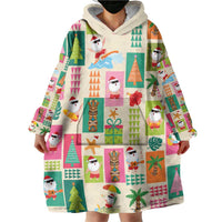 Mele Kalikimaka Hawaii Christmas Wearable Blanket Hoodie Funny Santan Hippie Style LT9 - Polynesian Pride