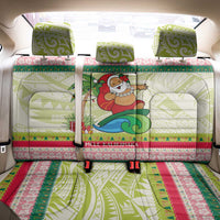 Mele Kalikimaka Hawaii Christmas Back Car Seat Cover Surfing Santa with Polynesian Tribal LT9 - Polynesian Pride