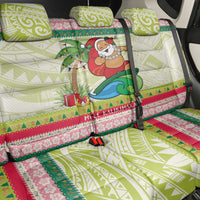 Mele Kalikimaka Hawaii Christmas Back Car Seat Cover Surfing Santa with Polynesian Tribal LT9 - Polynesian Pride