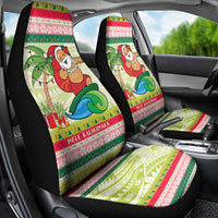 Mele Kalikimaka Hawaii Christmas Car Seat Cover Surfing Santa with Polynesian Tribal LT9 - Polynesian Pride