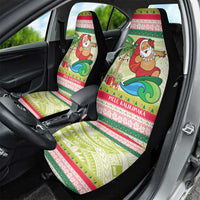 Mele Kalikimaka Hawaii Christmas Car Seat Cover Surfing Santa with Polynesian Tribal LT9 - Polynesian Pride