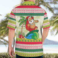 Mele Kalikimaka Hawaii Christmas Hawaiian Shirt Surfing Santa with Polynesian Tribal LT9 - Polynesian Pride