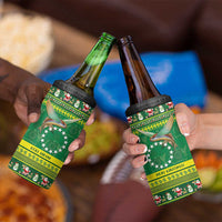 Meri Kiritimiti Cook Islands Christmas 4 in 1 Can Cooler Tumbler Maroro Flying Fish and White Stars LT9 - Polynesian Pride