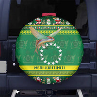 Meri Kiritimiti Cook Islands Christmas Spare Tire Cover Maroro Flying Fish and White Stars LT9 - Polynesian Pride
