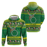 Meri Kiritimiti Cook Islands Christmas Zip Hoodie Maroro Flying Fish and White Stars LT9 - Polynesian Pride
