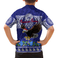 American Samoa Christmas Family Matching Short Sleeve Bodycon Dress and Hawaiian Shirt Manuia le Kerisimasi Polynesian Tribal LT9 - Polynesian Pride