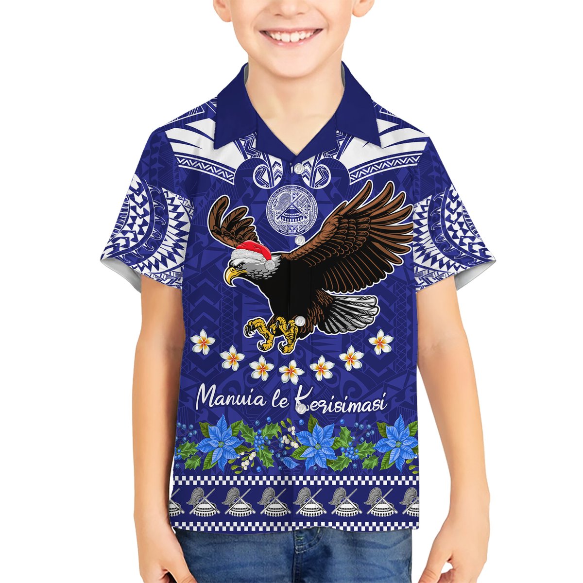 American Samoa Christmas Hawaiian Shirt Manuia le Kerisimasi Polynesian Tribal LT9 - Polynesian Pride