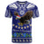 American Samoa Christmas T Shirt Manuia le Kerisimasi Polynesian Tribal LT9 Blue - Polynesian Pride