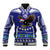 Personalised American Samoa Christmas Baseball Jacket Manuia le Kerisimasi Polynesian Tribal LT9 Unisex Blue - Polynesian Pride