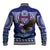 Personalised American Samoa Christmas Baseball Jacket Manuia le Kerisimasi Polynesian Tribal LT9 - Polynesian Pride
