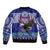 Personalised American Samoa Christmas Bomber Jacket Manuia le Kerisimasi Polynesian Tribal LT9 - Polynesian Pride